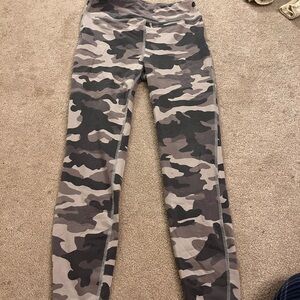 J. Crew Gray and Black Camouflage Leggings